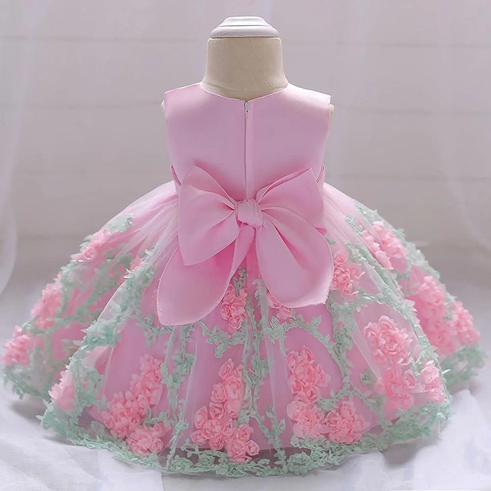 Lito Angels Vestidos Elegante Dama de Honor para Boda Fiesta Ceremonia para Bebe y Pequeñas Niñas, Azul Rosa Morado Amarillo