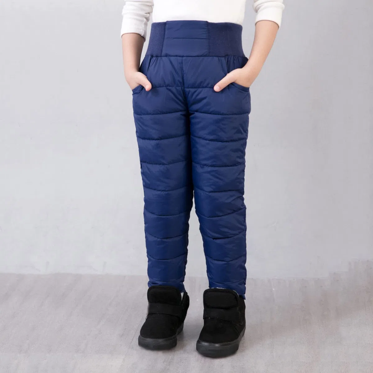 Generisch Pantalones de plumón para niños y niñas, pantalones de invierno, resistentes al viento, pantalones térmicos de invierno, ligeros, cálidos, para exteriores, 2-10 años