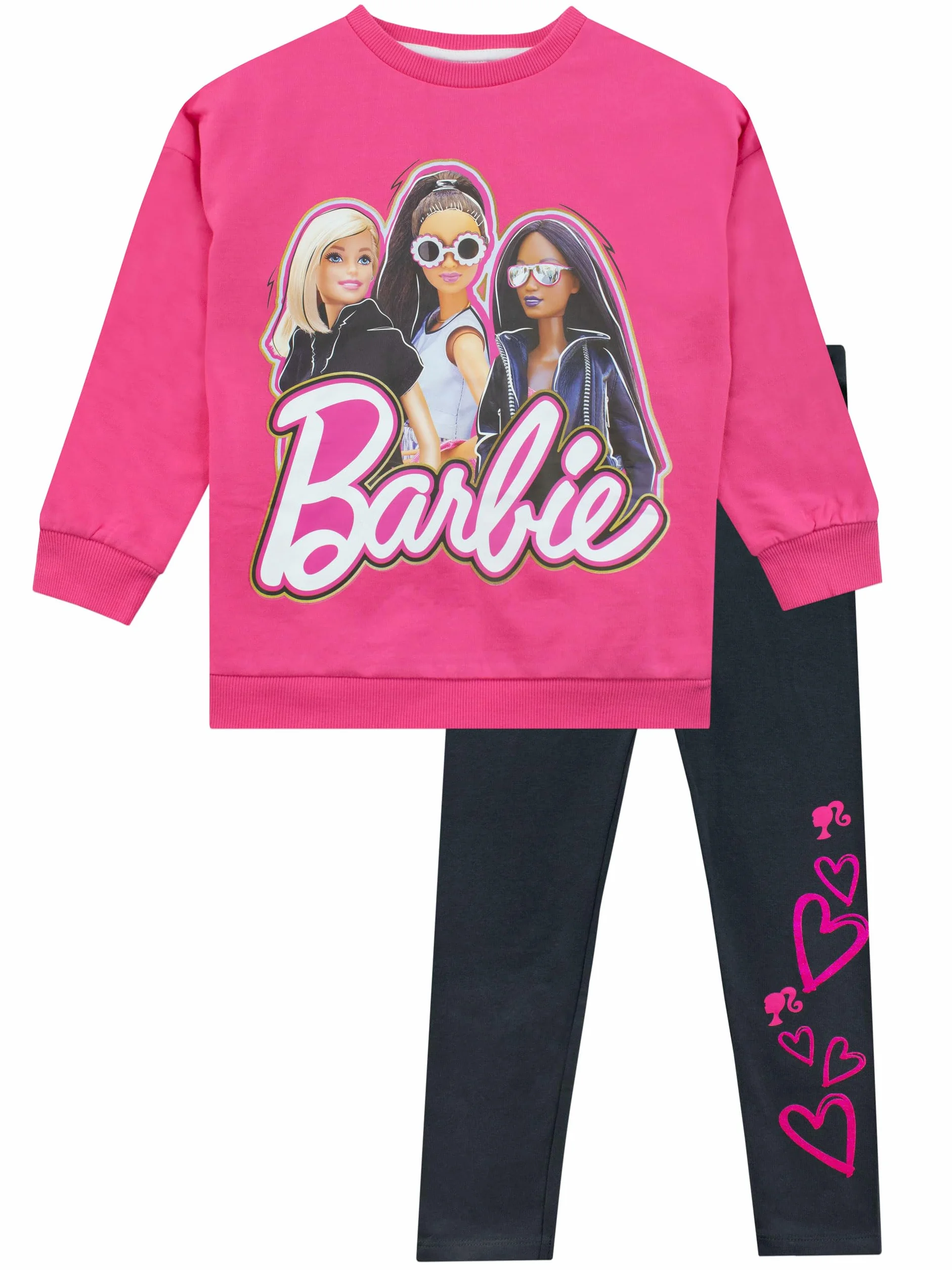 Barbie Conjunto de sudadera y leggings Conjunto de pedido conjunto | Conjuntos y conjuntos de ropa para niñas | Edades 4 a 12 años| Mercancía oficial