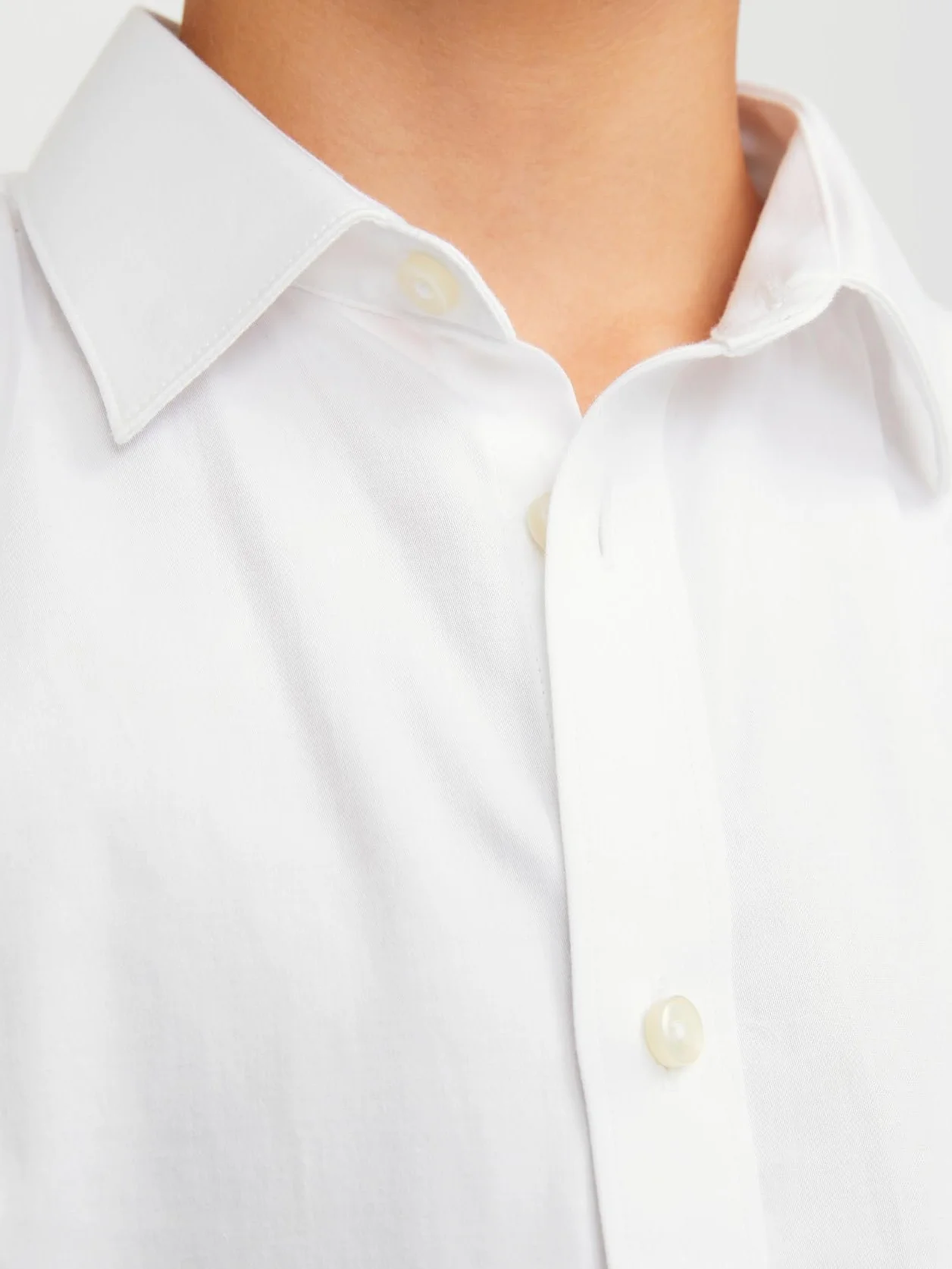 JACK & JONES Jprparma - Camiseta para Chicos (Talla L/S, Jr STS), Blanco, 176 cm