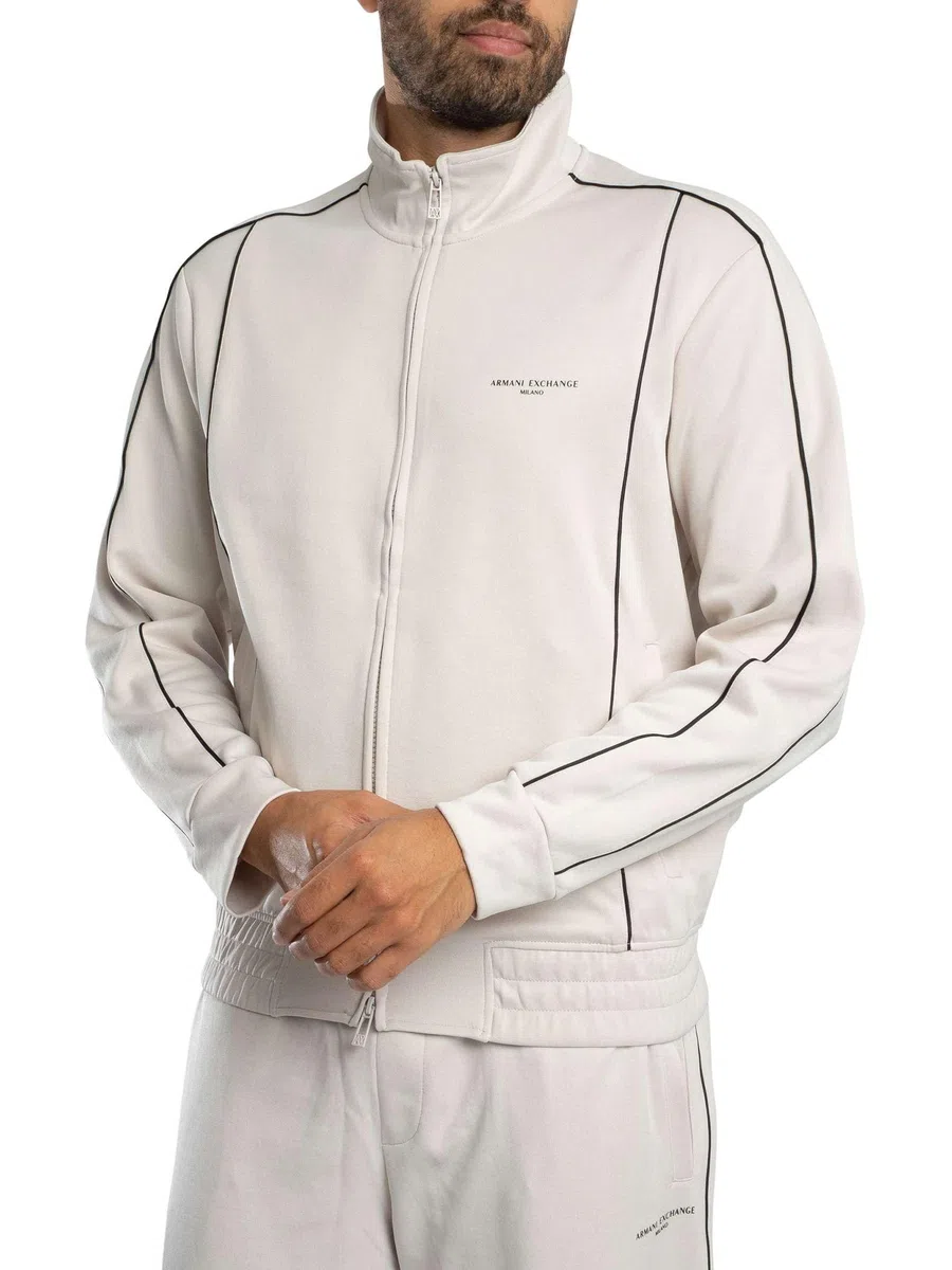 Armani Exchange Long Sleeve Side Logo Zip Closure Sudadera Hombre (Pack de 1)