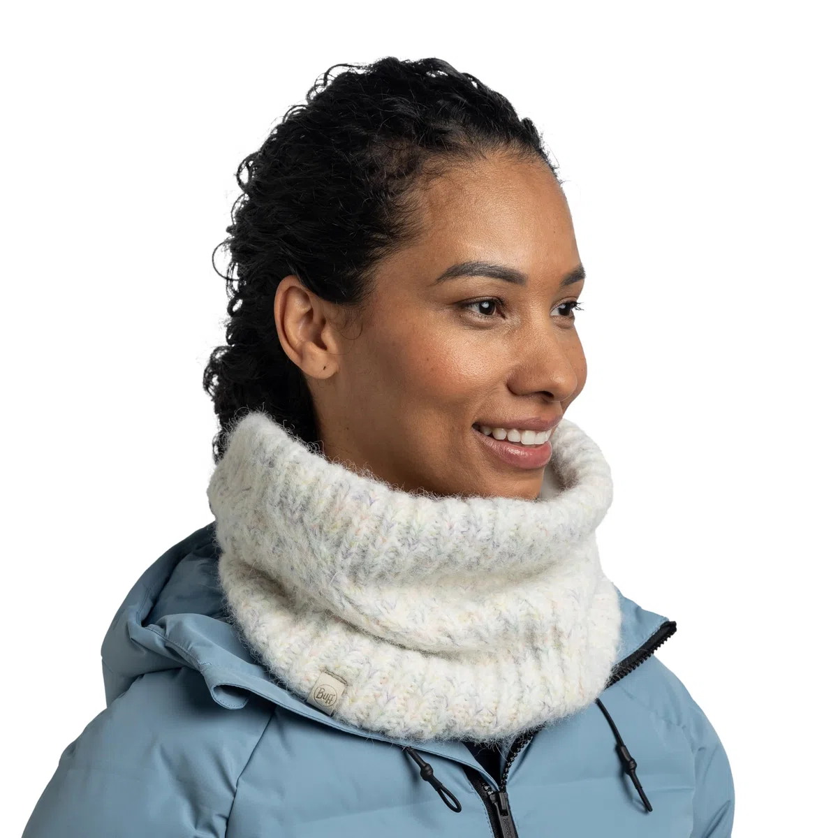 Buff Braga de Cuello Knitted & Fleece Mujer Adulto, Frio Extremo, Practico, Versatil, Moda, Aislamiento Termico, Comodo, Talla Única