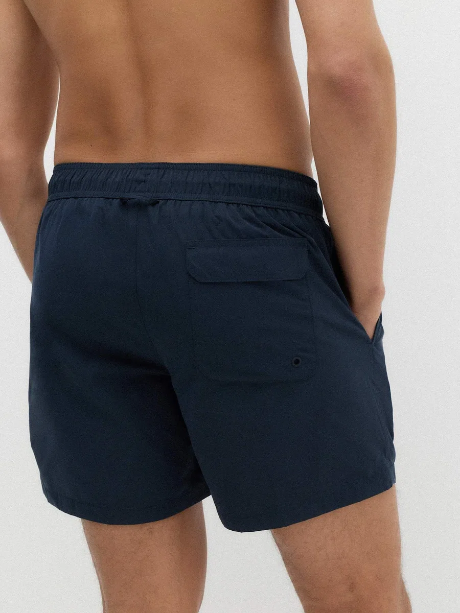 Marks & Spencer Bañador Liso de Secado Rápido para Hombre, Ajuste Normal, Cintura con Cordón, con Bolsillos