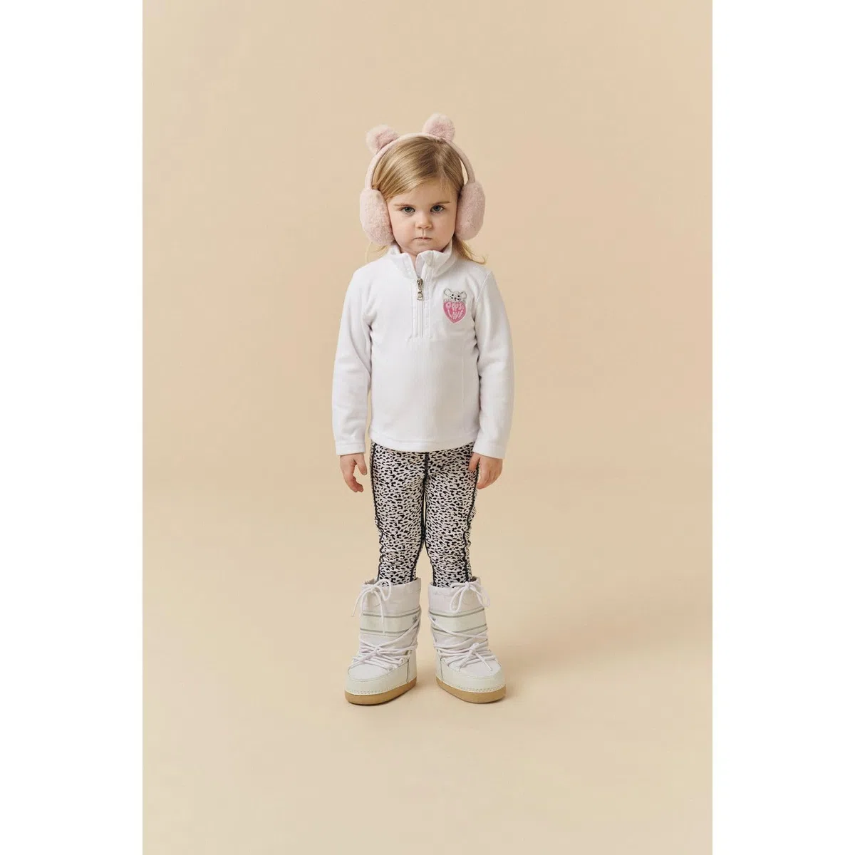 Pimienta Blanca - Chaqueta polar Micro Fleece Sweater 1540 White Girl - Blanco