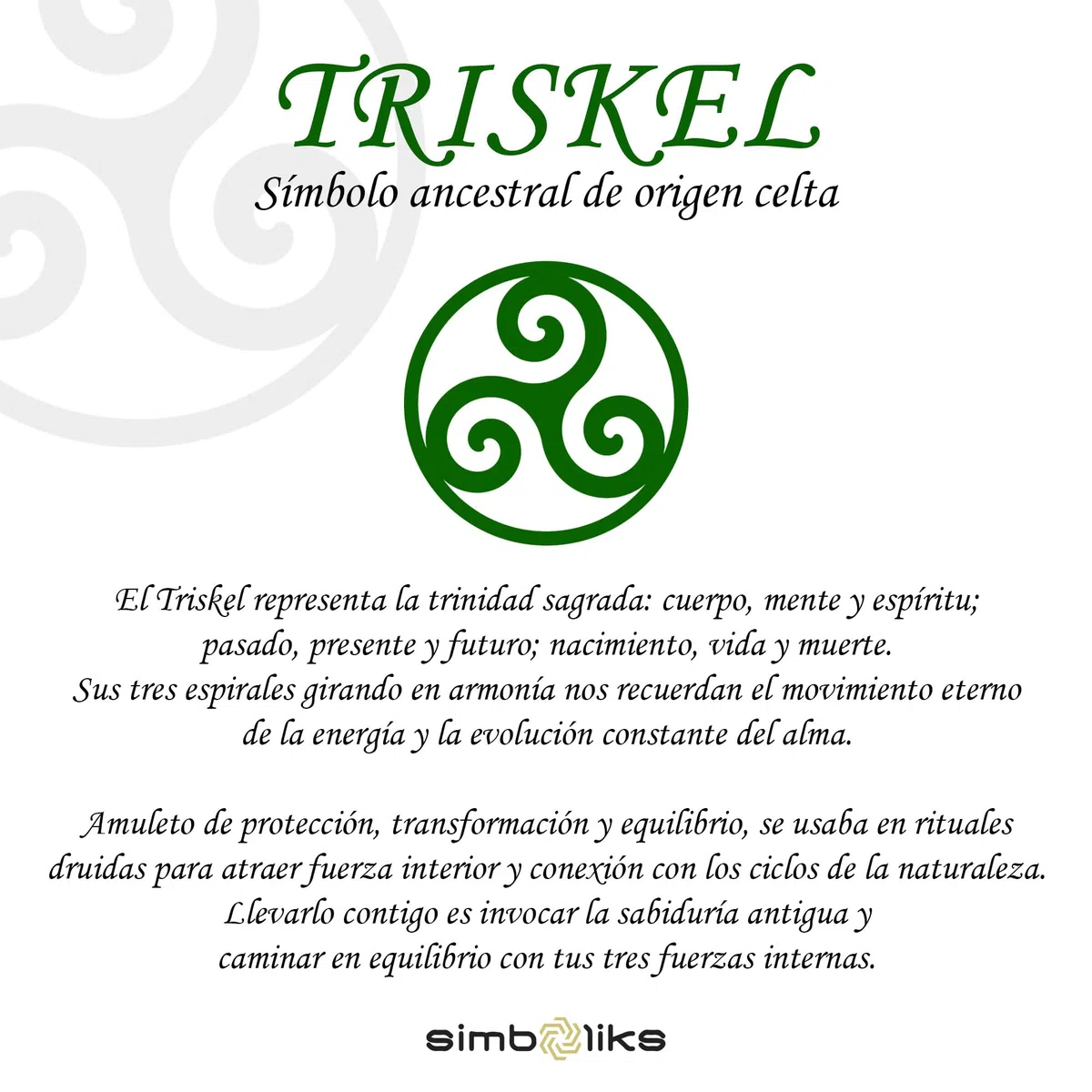 Simboliks Pulsera celta Triskel, Amuleto Trisquel regalo Druida Pulsera de protección Triqueta Tradición Celta Triskel celta amuleto celta protección celta equilibrio espiritual energía positiva