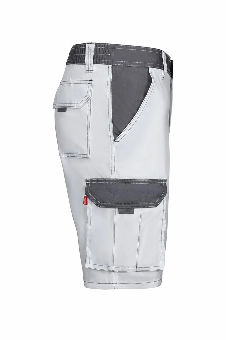 Velilla - 103021B; Bermuda bicolor multibolsillos; color blanco y gris; talla 40