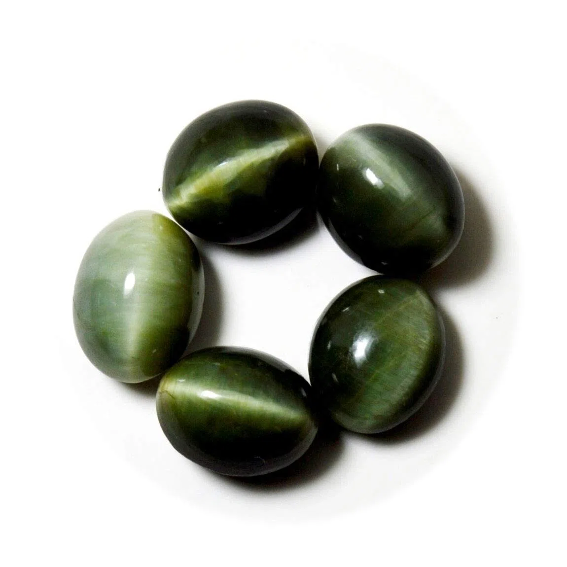 14X12 MM Tamaño 5 pcs Natural Cat's Eye Lot Oval Cabochon piedras preciosas sueltas para la fabricación de joyas