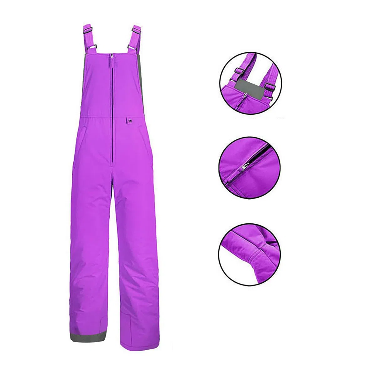 Generisch Disfraz de niña pantalones de esquí a prueba de viento para niños y niñas, aislado al aire libre Cargo snowboard salaopette con rodillas reforzadas, cintura ajustable y tallas extra XL