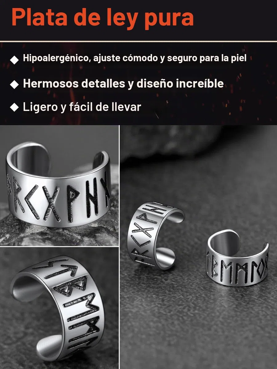FaithHeart Pendientes Vikingos Runas Plata de Ley 925 Hombres Aretes Redondos Hipoalergénicos de Orejas Joyería Religiosa de Protección de Familias Parejas
