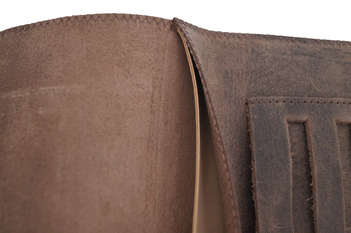 GERMANUS Estuche Bolsa Bolso de Tabaco de Cuero Genuino, Made in EU - Bovinos Salvajes
