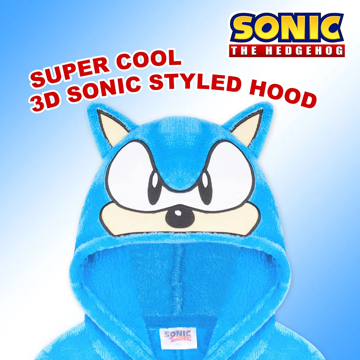 Sonic The Hedgehog Pijama Cuerpo Entero, Disfraz Sonic, Regalos para Niños 4-14 Años (7-8 Años, Azul)