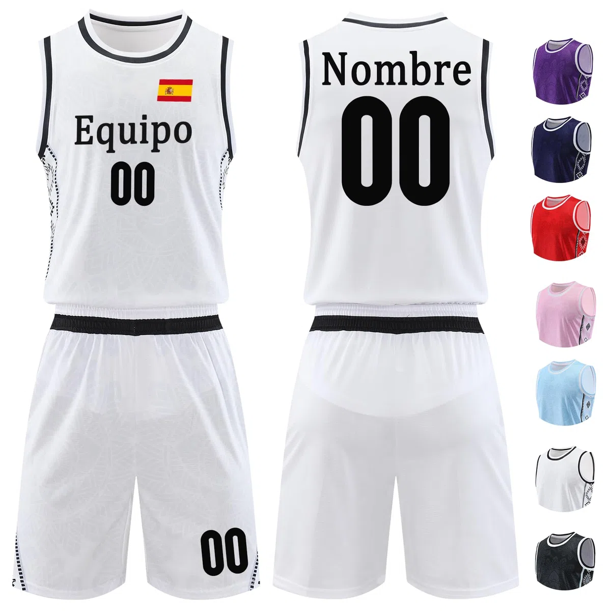 Conjunto de Camisetas de Baloncesto Personalizadas para Adultos Niño con Su Nombre, Número, Nombre del Equipo, Logotipo
