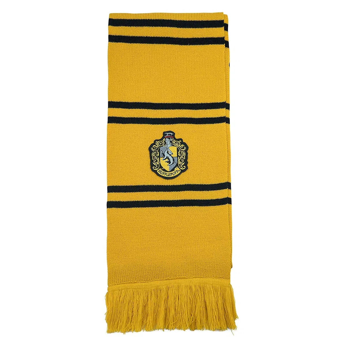Cinereplicas - Harry Potter - Bufanda - Ultra Suave - Edición Deluxe - Licencia Oficial - Casa Hufflepuff - 250 cm - Amarillo y Negro