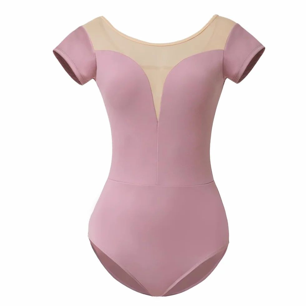 ROYAL SMEELA Maillot danza manga corta mujer body bailarina mujer maillot danza ballet adulto maillot de danza para adulto maillot baile mujer maillot bailarina body negro baile body danza ballet