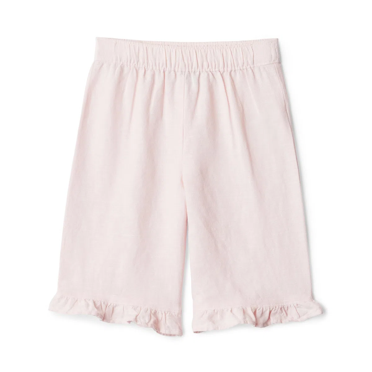 Amazon Essentials x Sofia Grainge Pantalón sin Cordones de Lino y Algodón con Volantes Unisex Bebé