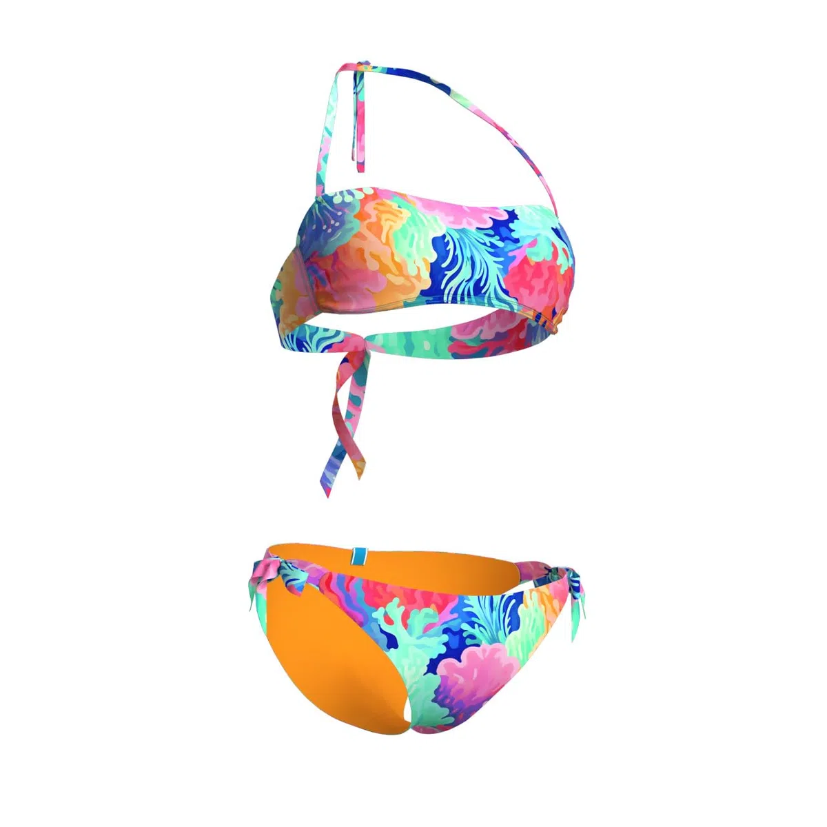 ARENA Women's Water Prints Bikini Bandeau Bañador de Dos Piezas Mujer