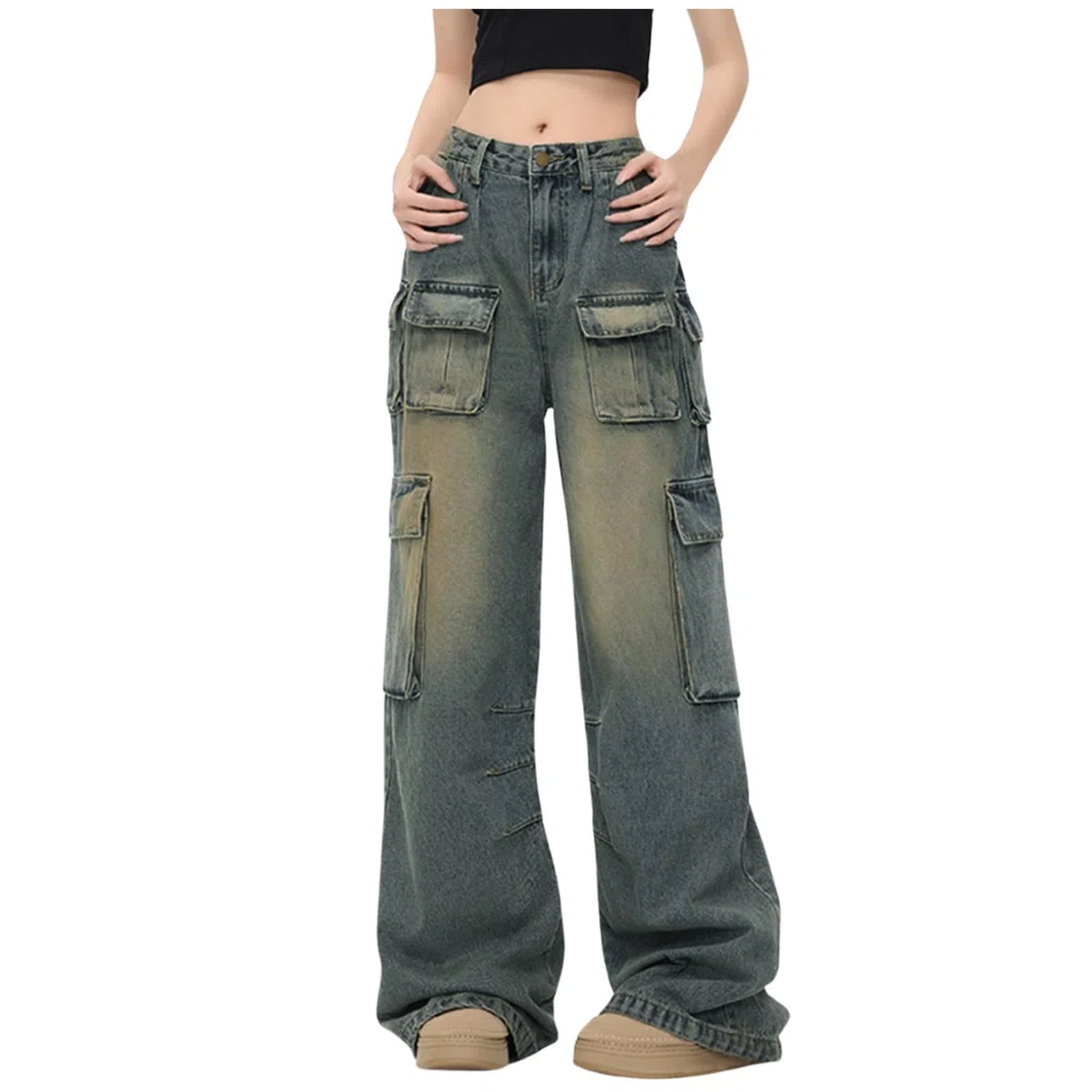 Vaqueros Mujer Ropa Tejanos Invierno Pantalón Elasticos Casual Vaquero Pantalones Baggy Ancho Rectos Tallas Grandes Ligero Pantalon Primavera