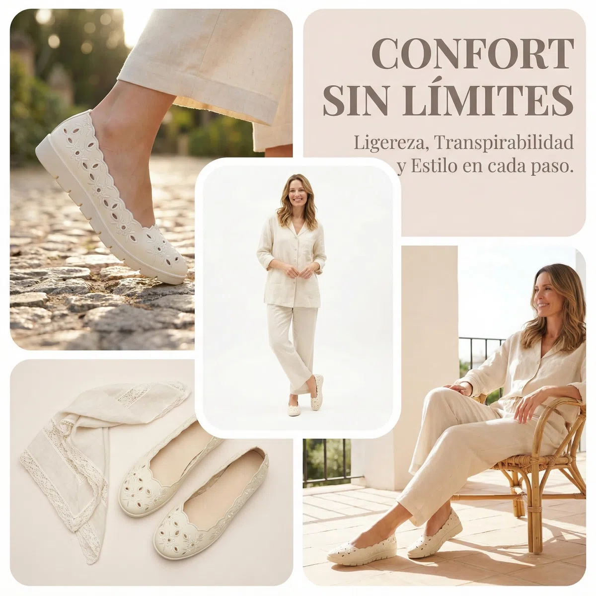 GLAMORA Bailarinas Caladas Mujer Manoletinas Zapatos Planos Mujer Puntera Redonda Zapatos Cómodos Transpirables Primavera Verano Ligero Flexible Suela Gruesa