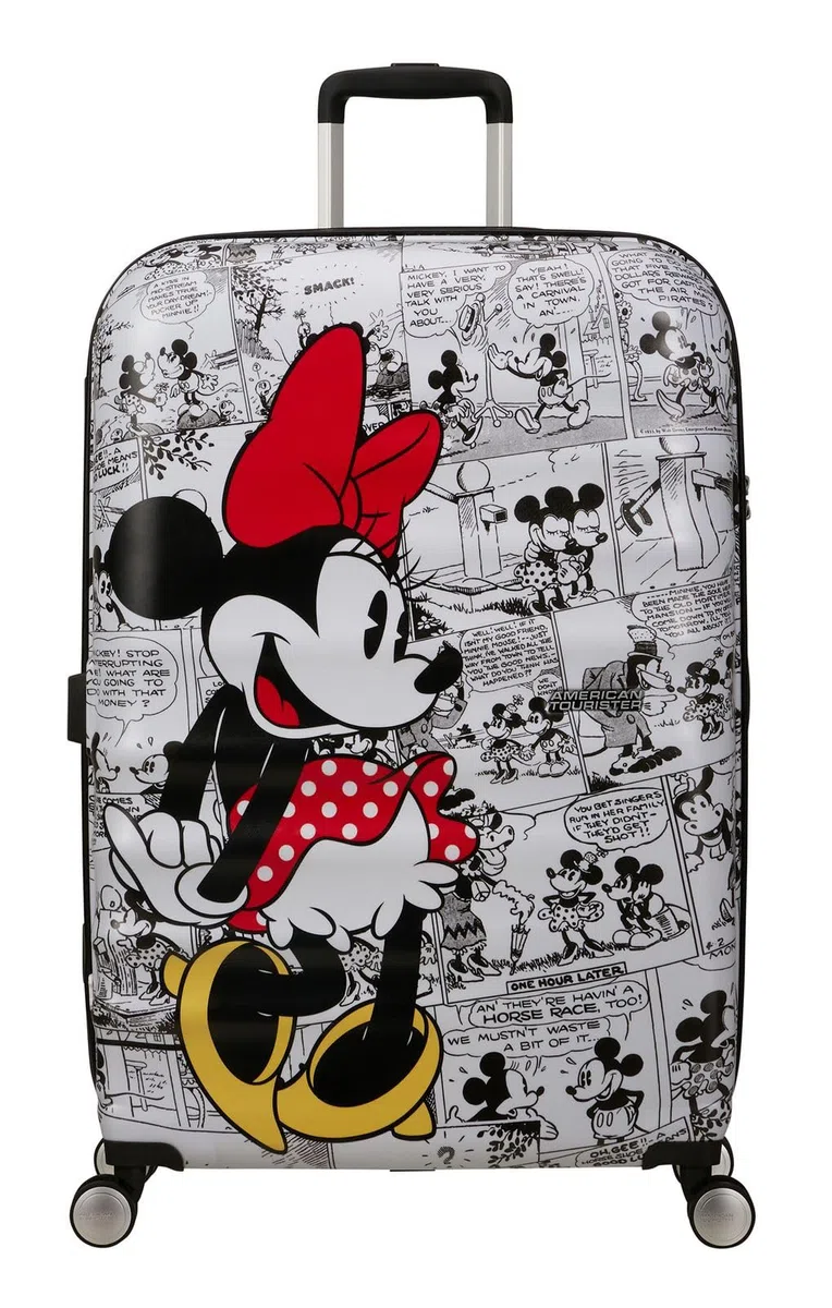 American Tourister Breakruptor de Onda FL - Spinner L, Maleta, 77 cm, 96 L, Multicolor (Minnie Comics White)