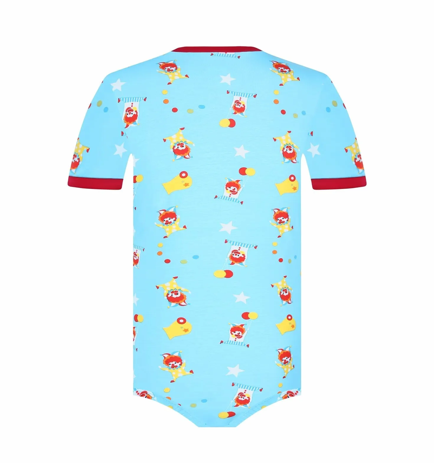 Landofgenie Mono para Hombre Body Pijama Enterizo Manga Corta co Cómodo Bodysuit - Estampado de Payaso