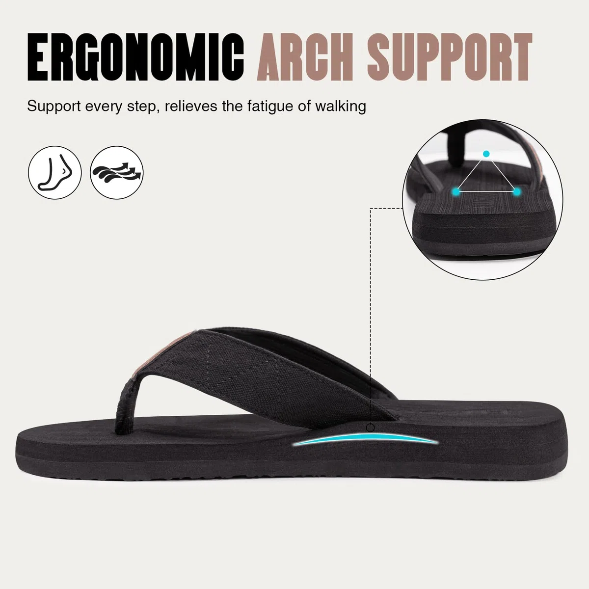 FITORY Chanclas Hombre Antideslizantes y Cómodas para Playa/Piscina/Interior/Exterior - Sandalias de Verano con Suela Gruesa y Duradera, Talla 39-48 UE [EU]