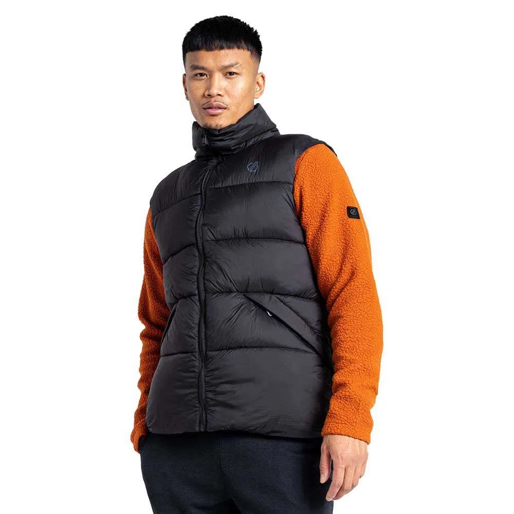 Dare2b Mentor Mens Gilet Bodywarmer Jacket acabado repelente al agua reciclado, chaqueta acolchada con cuello alto, cremallera completa y 2 bolsillos bajos con cremallera
