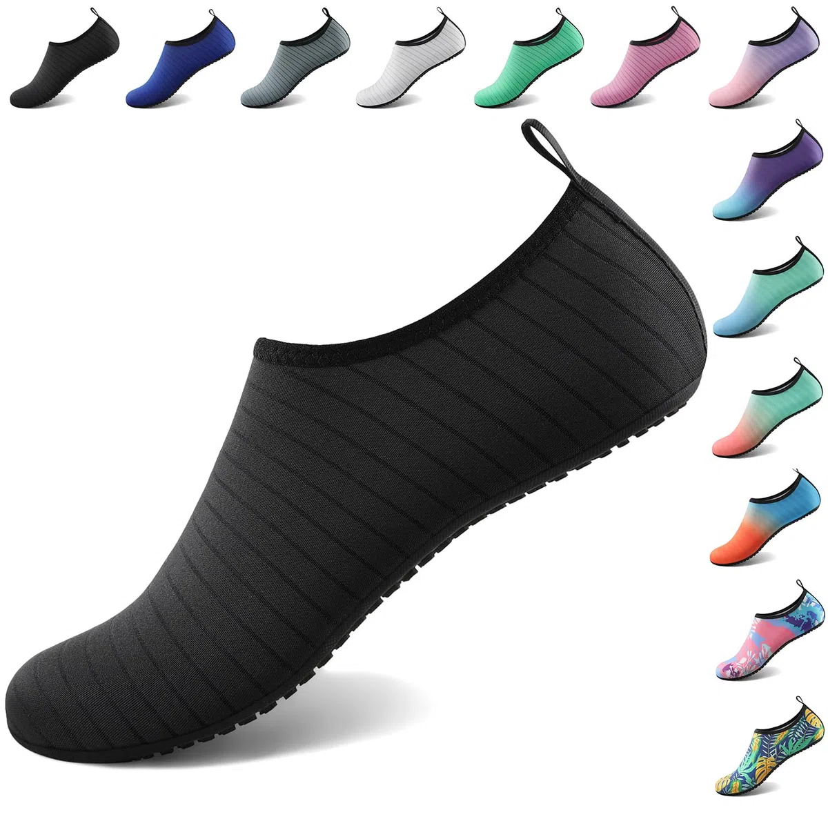 Tanamo Zapatos de agua para mujeres y hombres, calcetines acuáticos de secado rápido, natación, playa, descalzo, yoga, ejercicio, accesorios deportivos, piscina, camping, imprescindibles para adultos