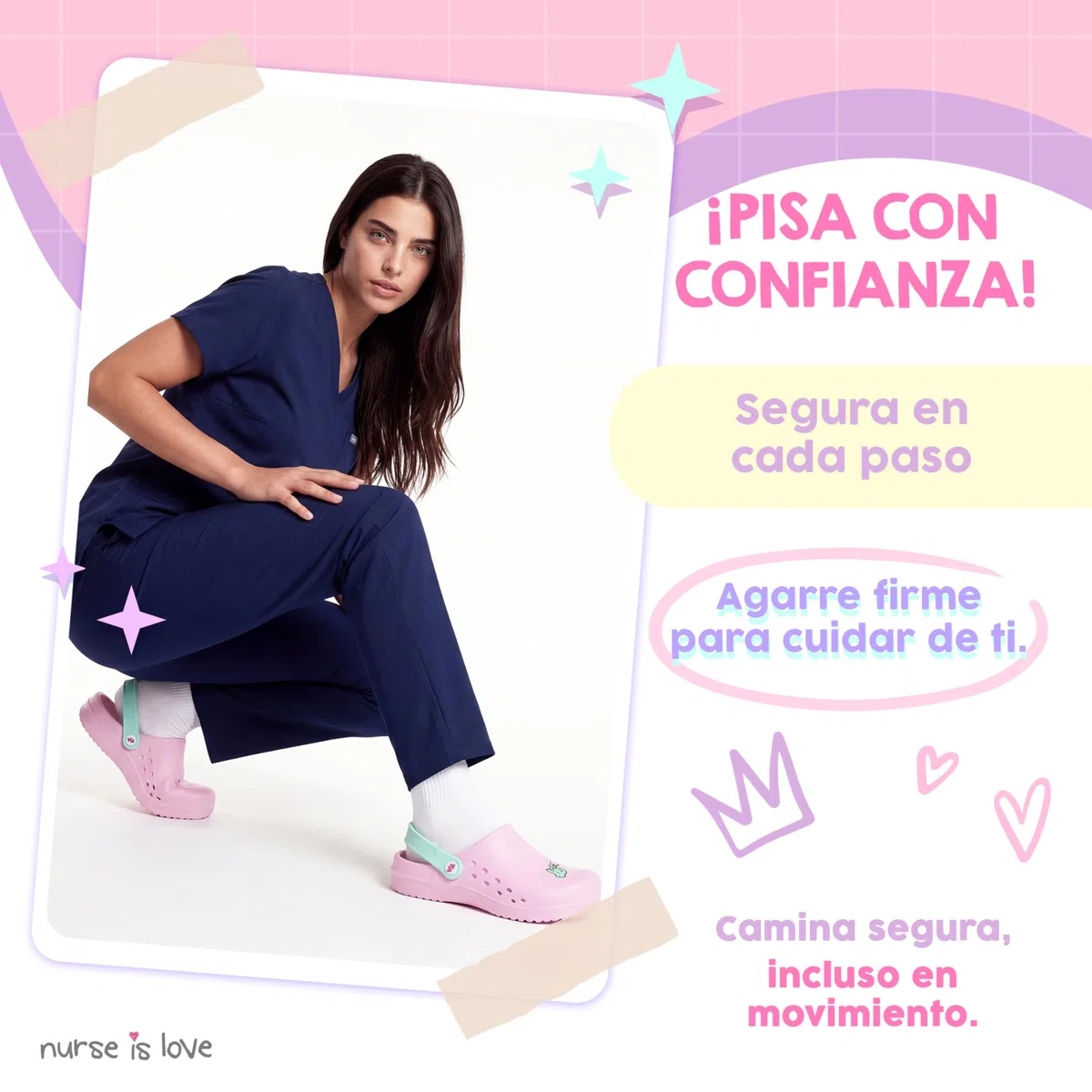 Nurse is Love Zuecos Mujer - Zuecos EVA Ligeros, Zapatos de Mujer Cómodos | Regalos para Ella | Accesorios & Vet - FR