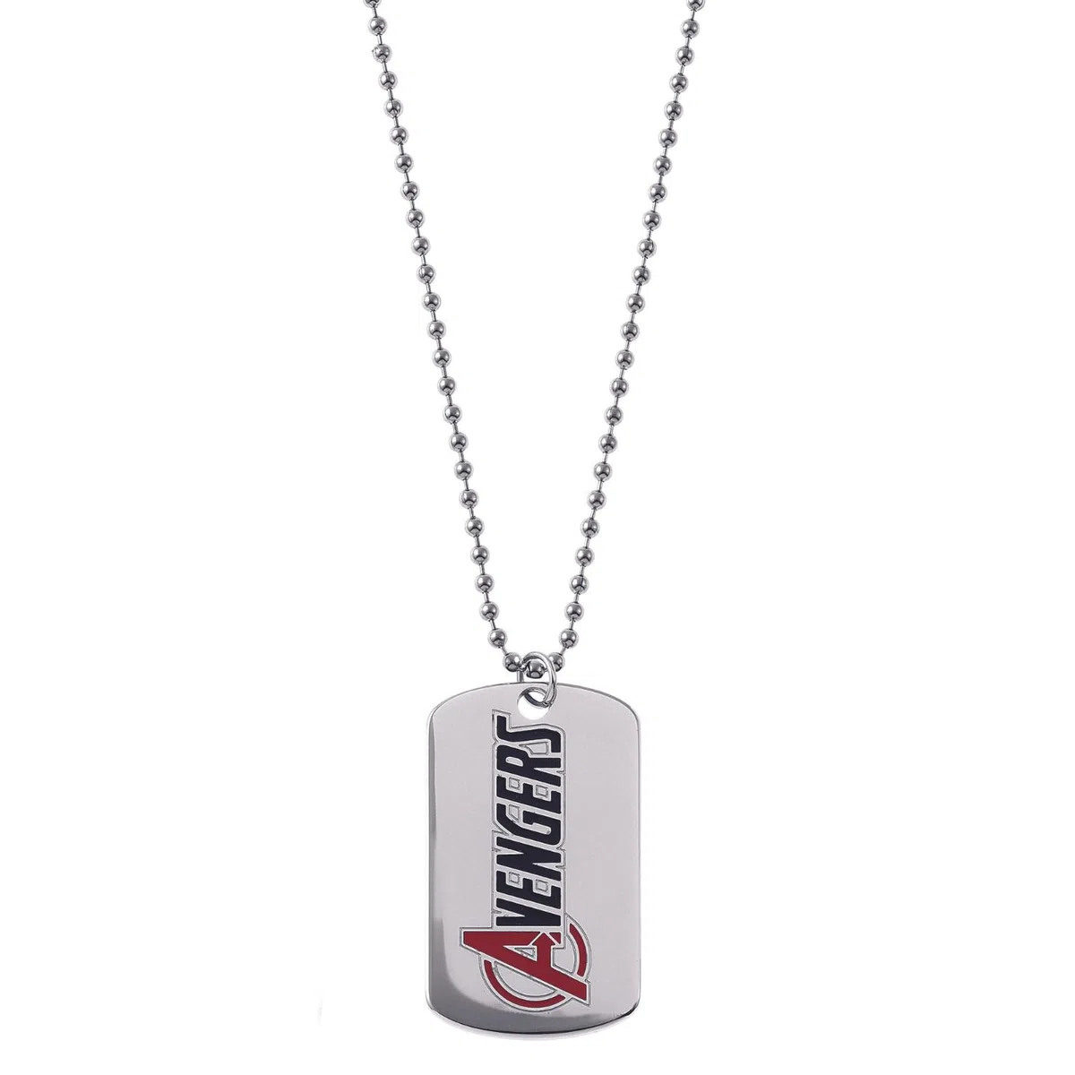 Marvel - Collar de acero inoxidable con colgante de Spider-Man/Thanos/Avengers/Black Panther para niños, 56 cm