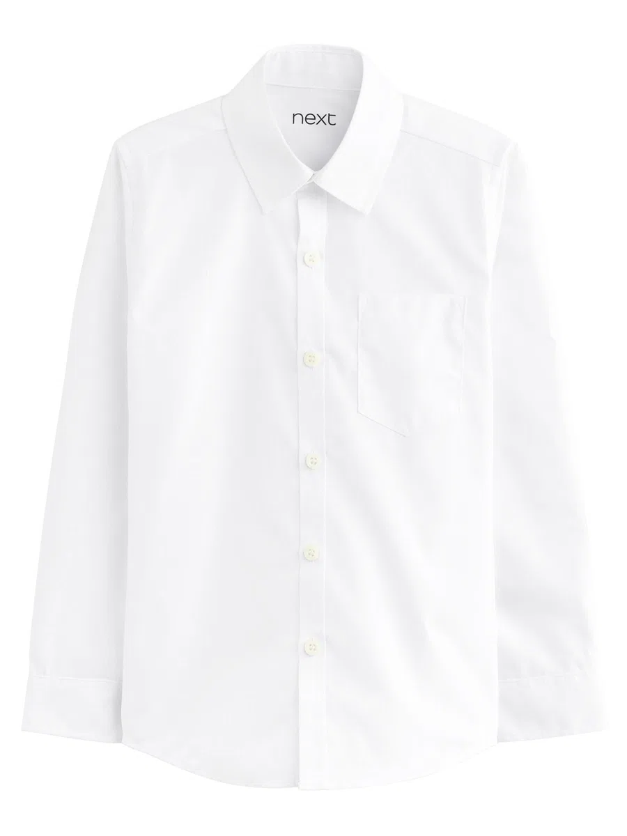 NEXT Niños Pack de 2 Camisas Escolares de Manga Larga de Corte Ajustado