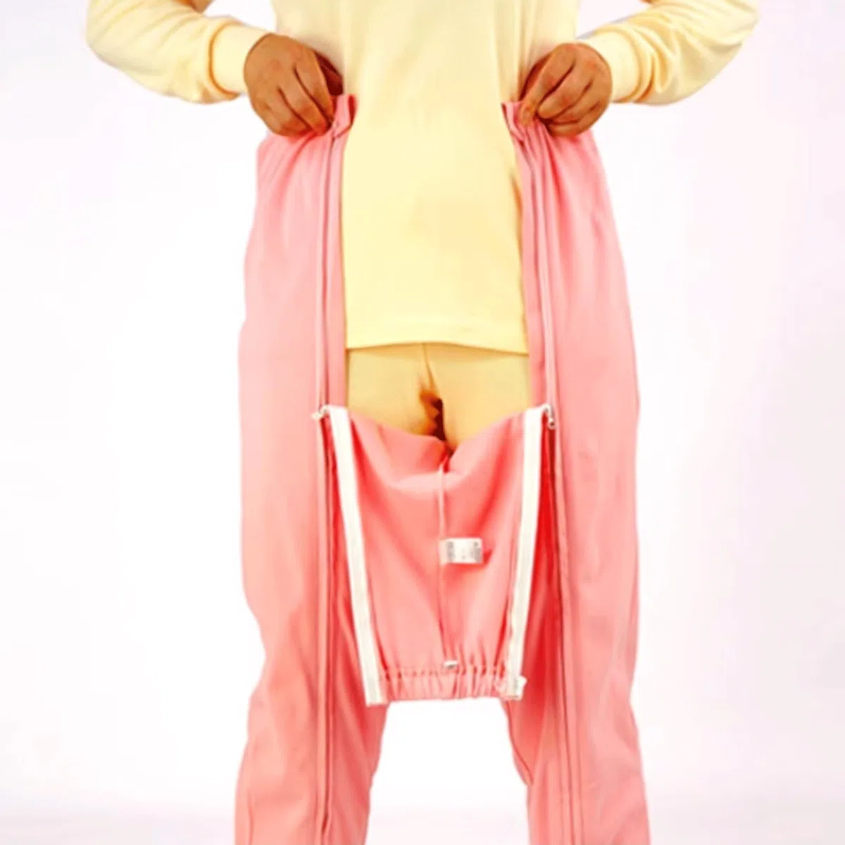 Pijama de algodón con cremallera for pacientes postrados en cama, ropa recuperación quirúrgica espalda abierta for el cuidado domiciliario personas mayores Exfoliantes Suaves(M)