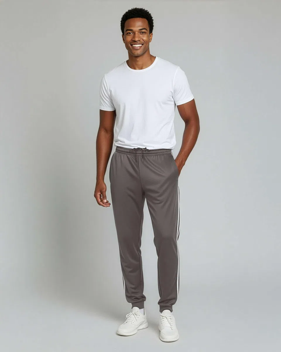 Real Essentials Paquete de 3: Pantalones Deportivos Deportivos Informales de Malla para Hombre con Bolsillos (Disponible en Tallas Grandes y Altas)