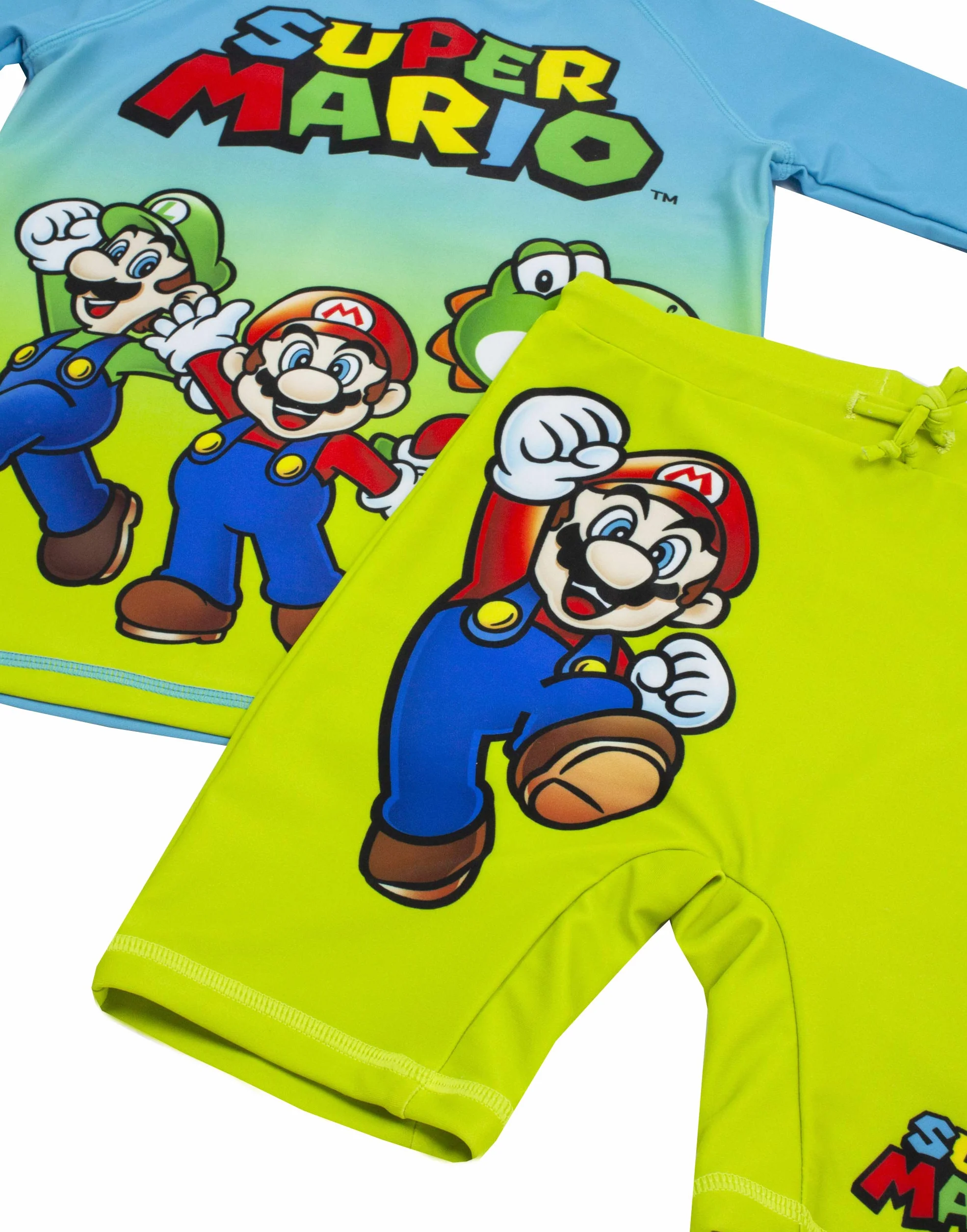 Super Mario Traje de baño Boys UV50 Sol Safe Dos Piezas Top & Shorts Disfraz