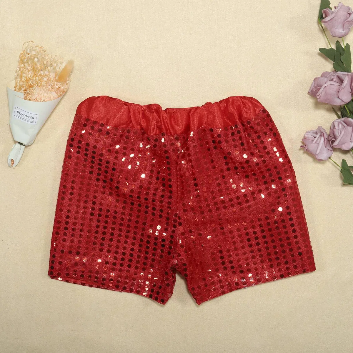 Pantalones de chándal para niñas de 146 niños pequeños para bebés y niñas, lentejuelas brillantes, cintura elástica, pantalones cortos de cumpleaños, pantalones cortos de fiesta, ropa de caza para