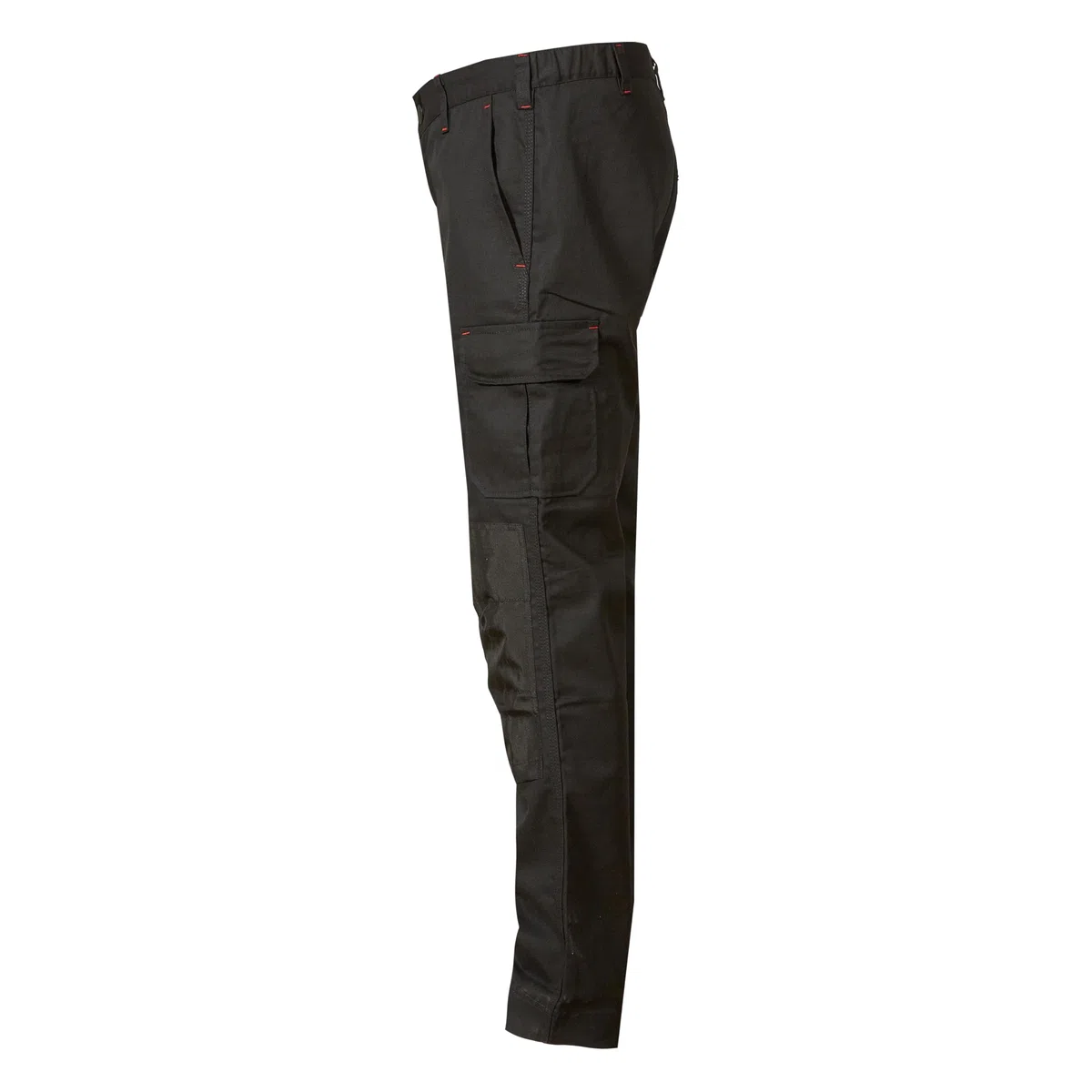 Pantalón de trabajo para hombre U-Power, pantalón cargo con cintura elástica, con bolsillos para rodilleras, varios bolsillos, tela cómoda, ropa exterior resistente y duradera - Black Carbon 50