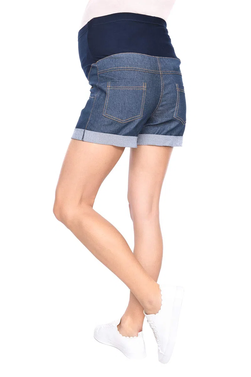 Mija - Pantalones Cortos Denim Jeans de Maternidad 9037