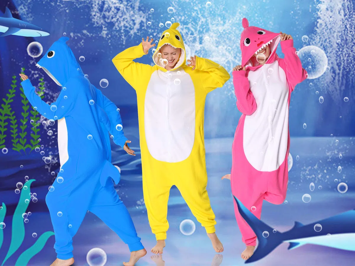 Adulto Tiburón Onesie Pijamas Halloween Animal Cosplay Costume Navidad Jumpsuit Sleepwear para Mujeres Hombres