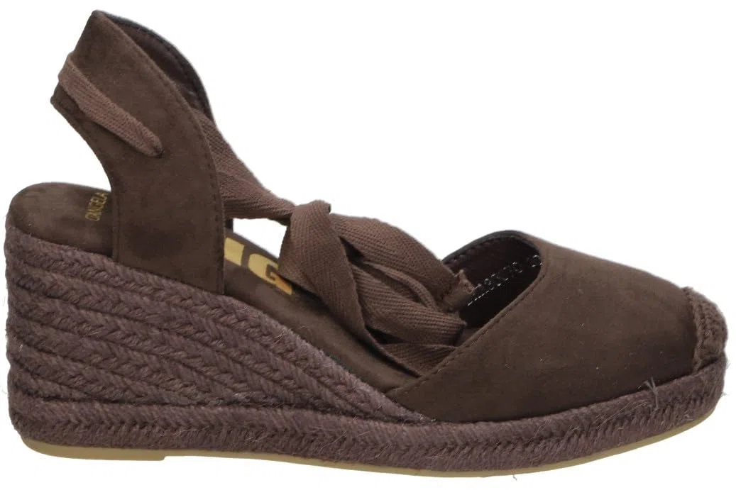 DANGELA Alpargatas con Cuña para Mujer – Yutes de Esparto – Esparteñas con Cintas – Espadrilles con Cuña Alta y Cómoda – con Plataforma – Estilosas y Versátiles – Moda - Modelo DHA30670