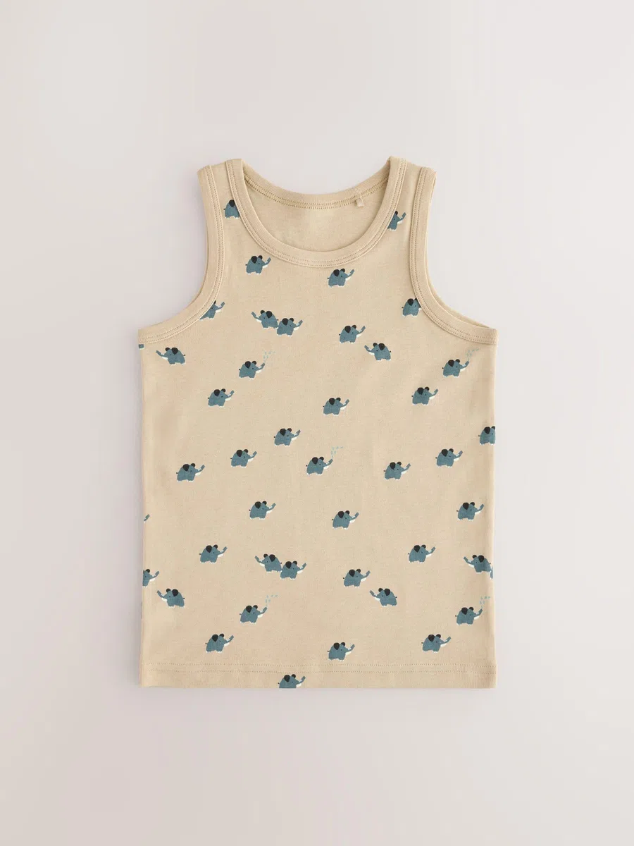 NEXT Niños Pack de 5 camisetas sin mangas 100% algodón