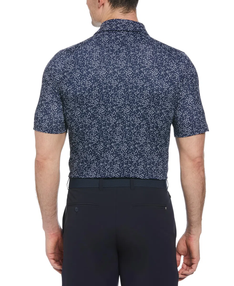 Callaway Chevron Print Short Sleeve Golf Polo Shirt Polo de Golf de Manga Corta con Estampado de cheurón Hombre (Pack de 1)