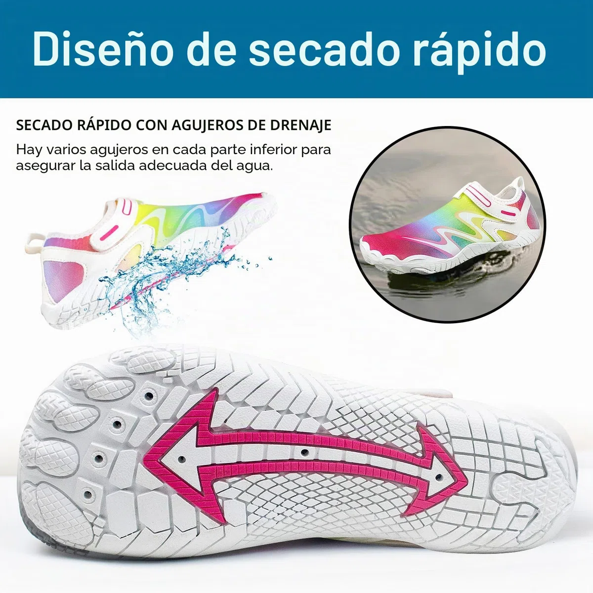 COONE Zapatos de Agua Hombres Mujeres Zapatos de Playa Zapatos de baño de Playa rápidos y Secos Calcetines Aqua Zapatos de Piscina