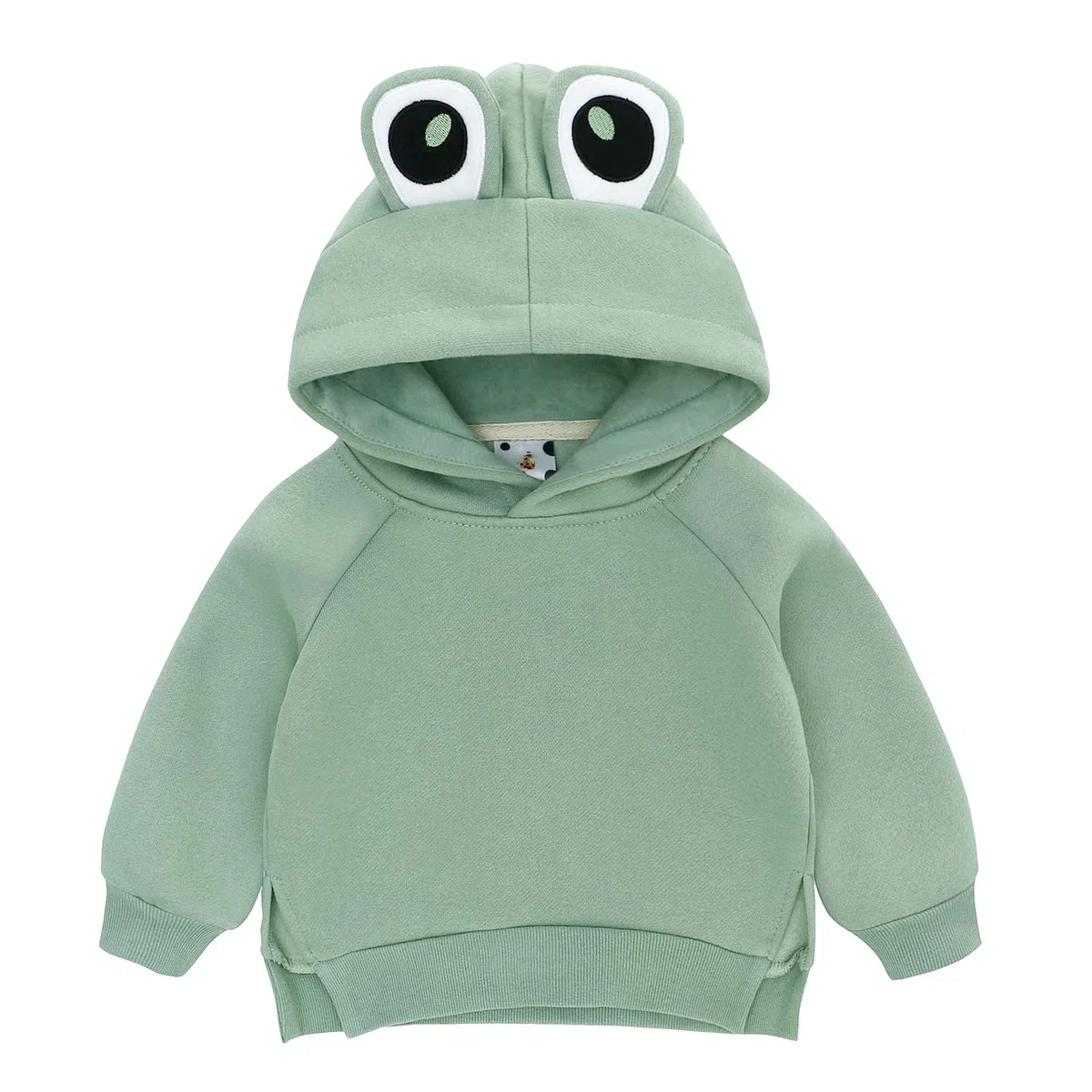 famuka Sudaderas con Capucha Bebé Niña Niño Color Liso Forro Polar Rana Conejo Pato (Verde, 3T)