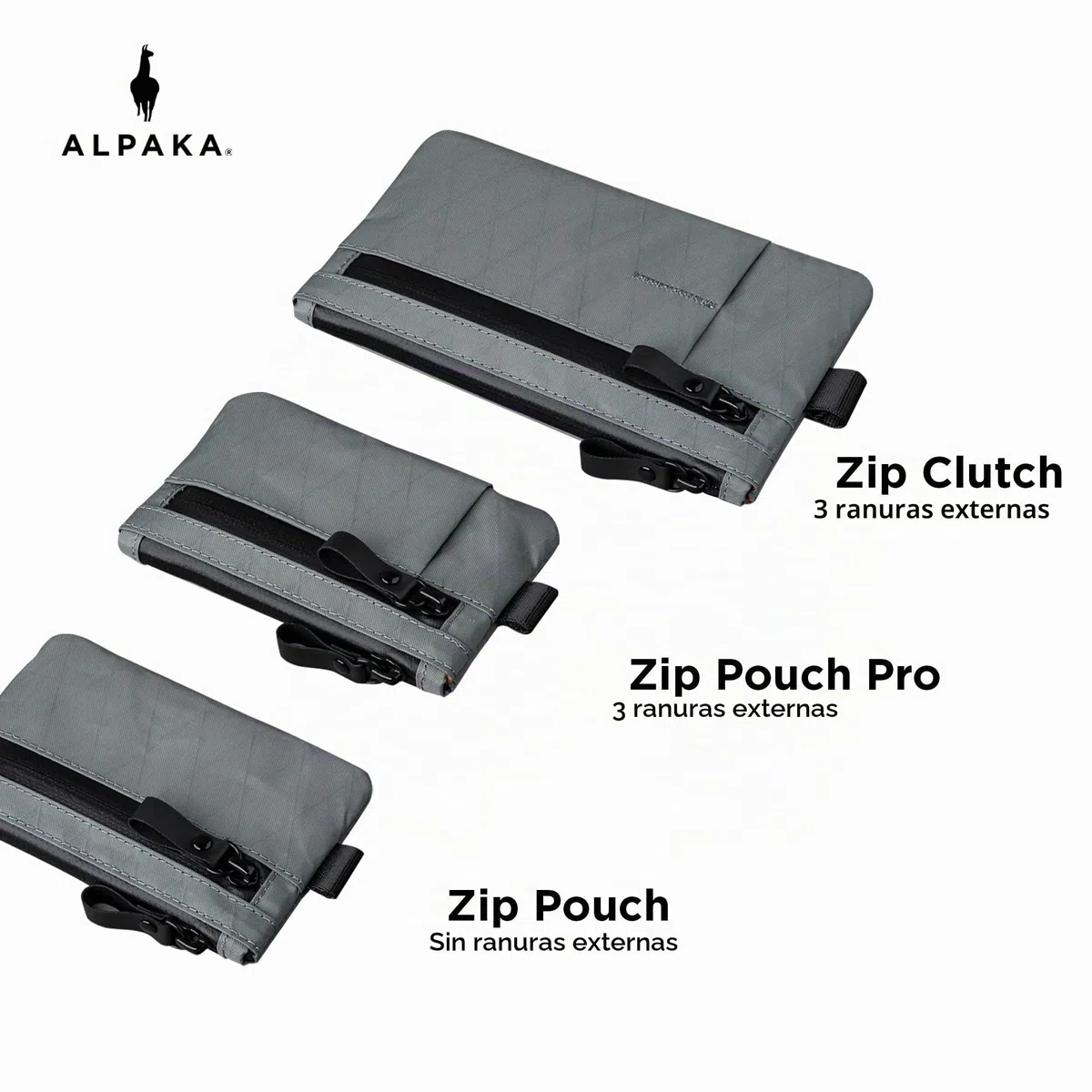ALPAKA Zip Pouch, Monedero Hombre Pequeño con Cremallera, Cartera para Hombre con Bloqueo RFID, Bolsa Organizadora de Bolsillo, Monedero Minimalista para Tarjetas, Resistente al Agua X-Pac