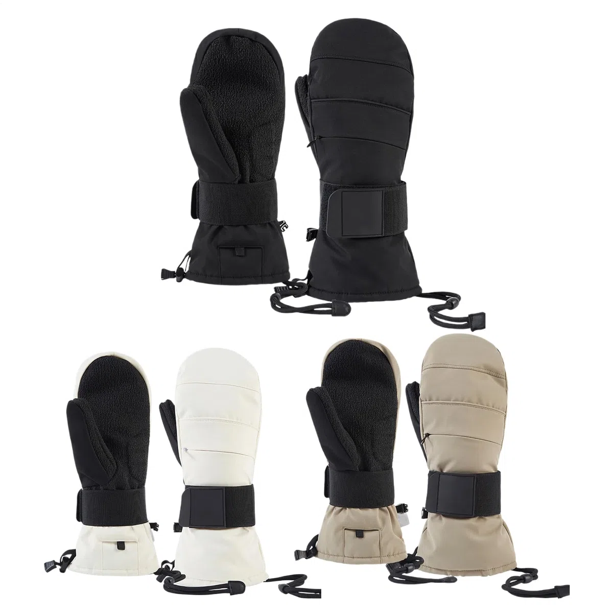 Guantes de invierno | Guantes térmicos para pantalla táctil | Guantes de nieve impermeables con forro polar con protector de muñeca | Protección contra el clima frío para hombres, motocicleta, esquí
