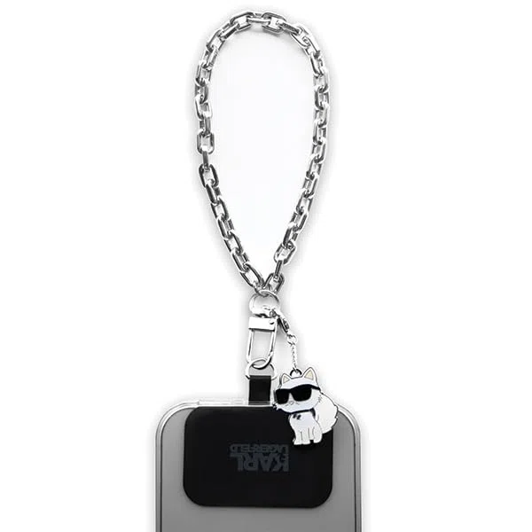KARL LAGERFELD KLUCHCSKPK Universal correa de mano Choupette Plata