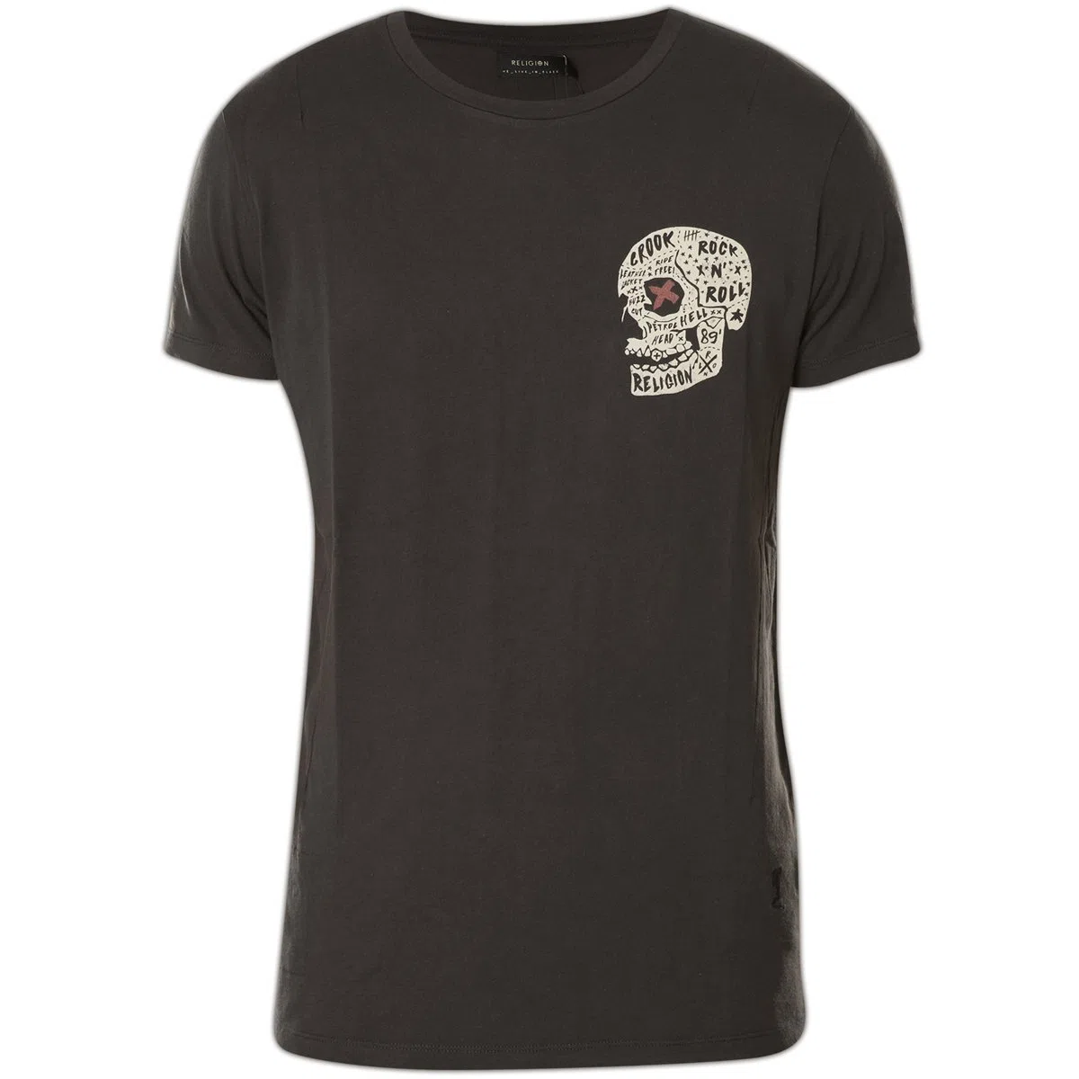 Religion - Camiseta Born to Ride mbbdg05 Lavada, Color Negro