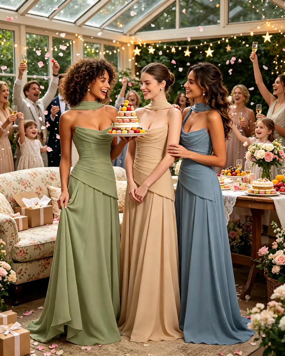Vestidos largos de gasa sin tirantes para dama de honor para boda con bufanda, morado, 42 | Vestido de fiesta de noche, plisado, acampanado, formal, vestido largo para invitada de boda