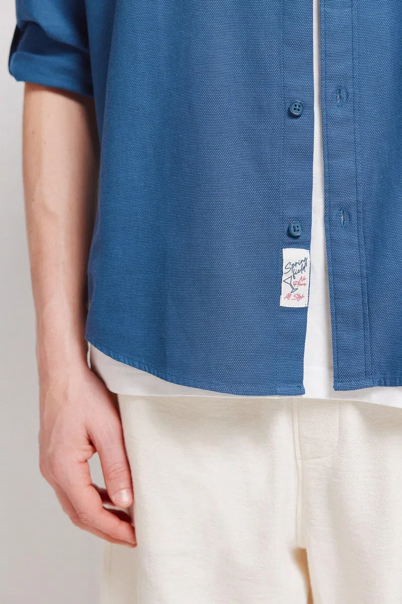 Springfield L/S Trevi Mao Collar Shirt Shirt Hombre