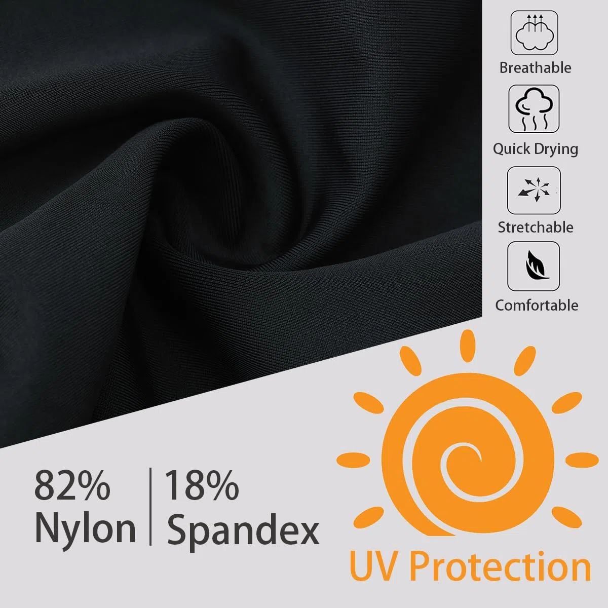 Ubestyle Leggings de natación con protección solar UPF 50+ para hombre, pantalones de natación, pantalones de playa, protección solar