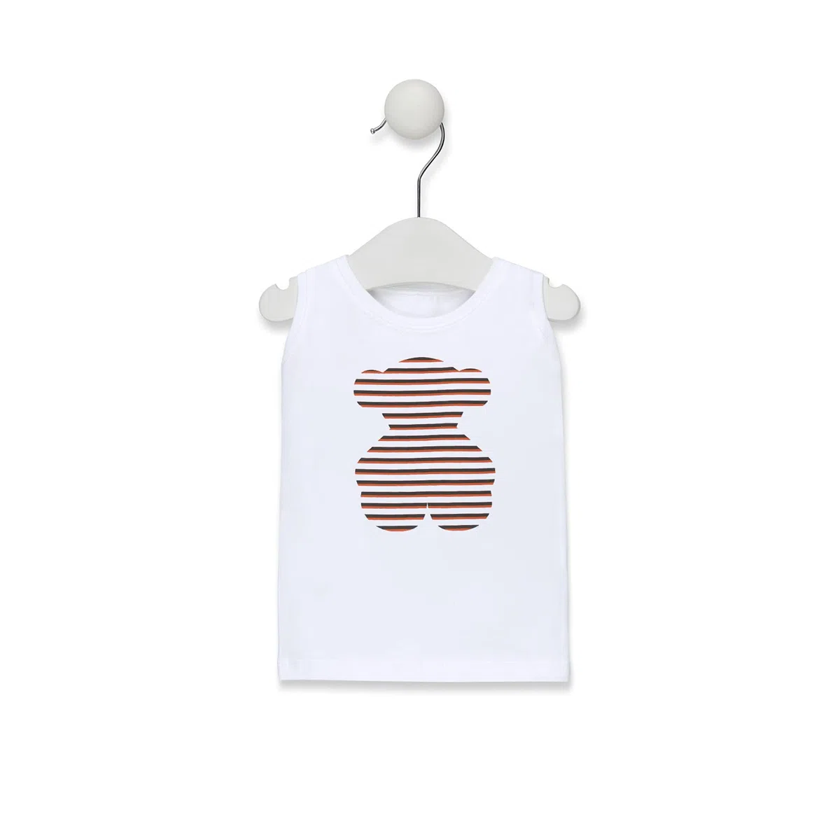 TOUS BABY - Camiseta sin Mangas para tu Bebé, Oso Central con estampación Line. (1 Mes a 4 Años)
